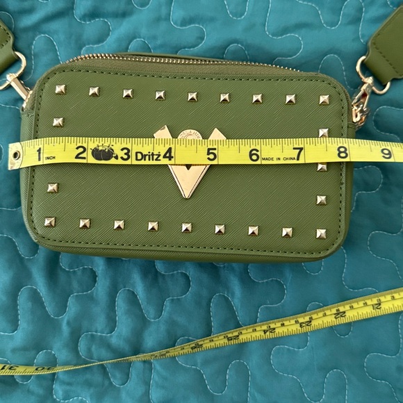 Valentino Green Crossbody Bag with Gold Studs - Picture 6 of 8
